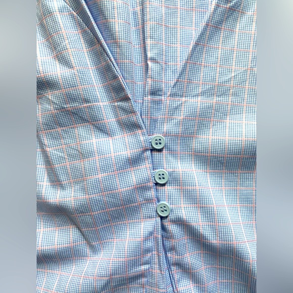 Olian Maternity from Miami ruffle button short sleeved blouse - Picture 8 of 11